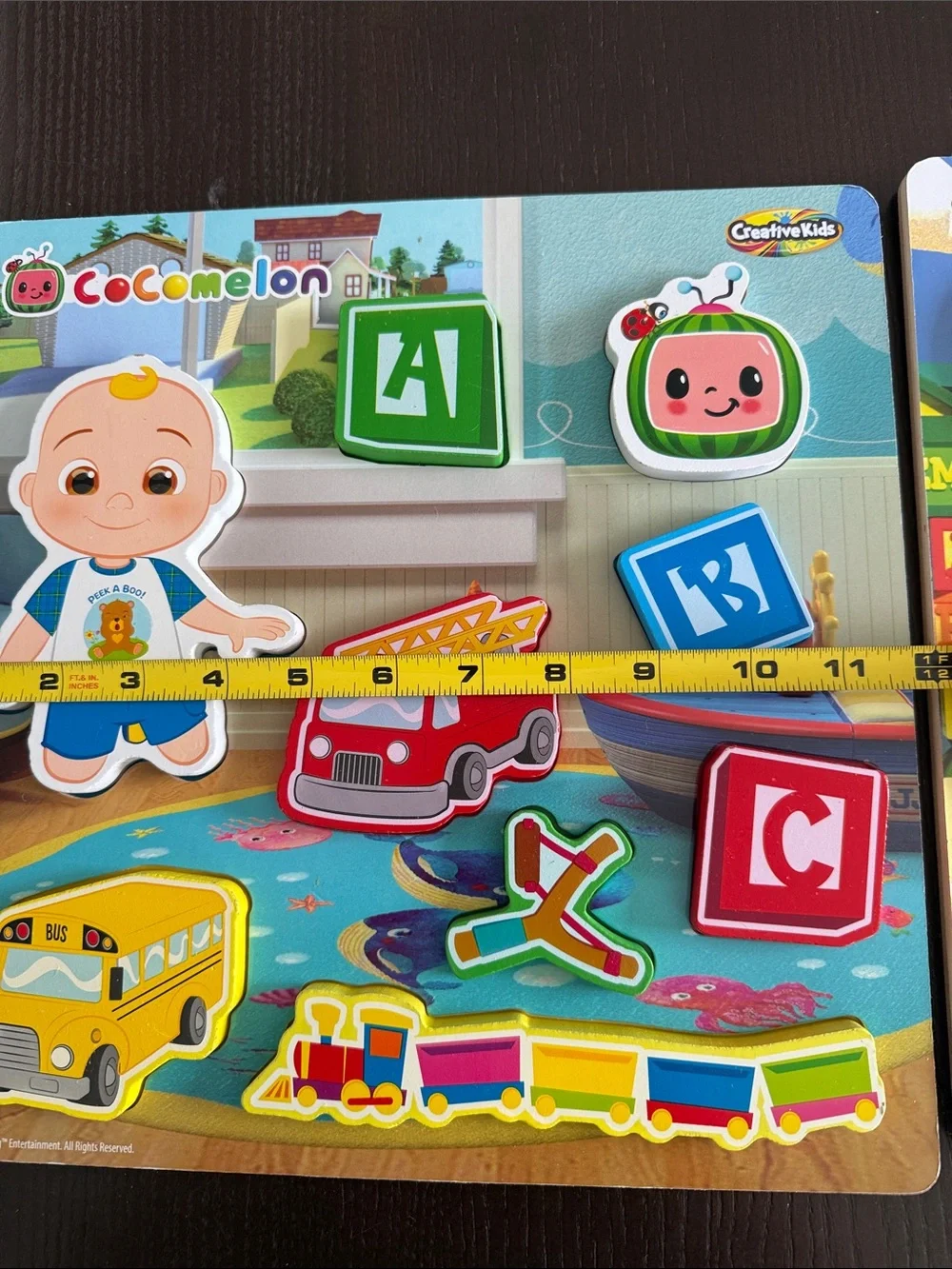 Great Cocomelon Bundle!  Wooden Number & Vehicle Puzzles - Colorful!